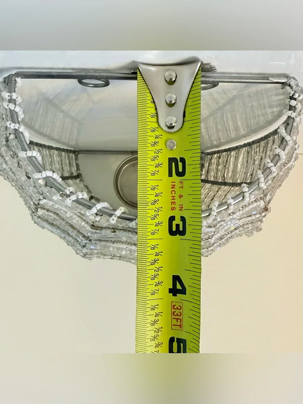 Beaded Wall Sconce Candle Holder Pair